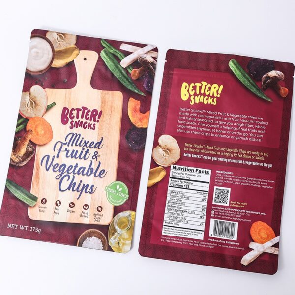 Three-side seal snack packaging OEM ODM