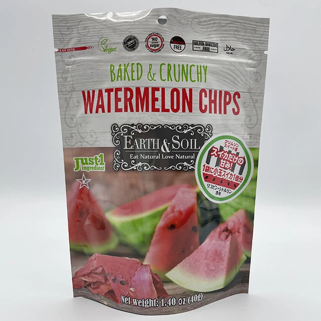 Manufacturer of self-standing zipper bags for dried fruit and watermelon slices
